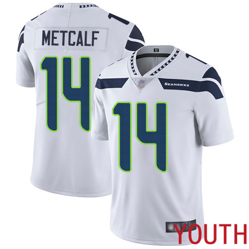 Seattle Seahawks Limited White Youth D.K. Metcalf Road Jersey NFL Football #14 Vapor Untouchable->women nfl jersey->Women Jersey